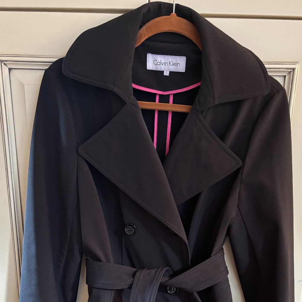 Calvin Klein, All Weather Black Jacket, Size Small